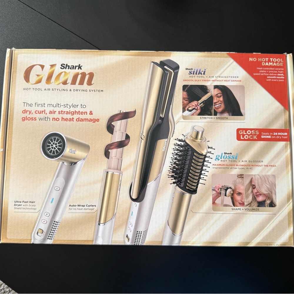 Shark Glam Gold Multi-Styler for Women - Gold